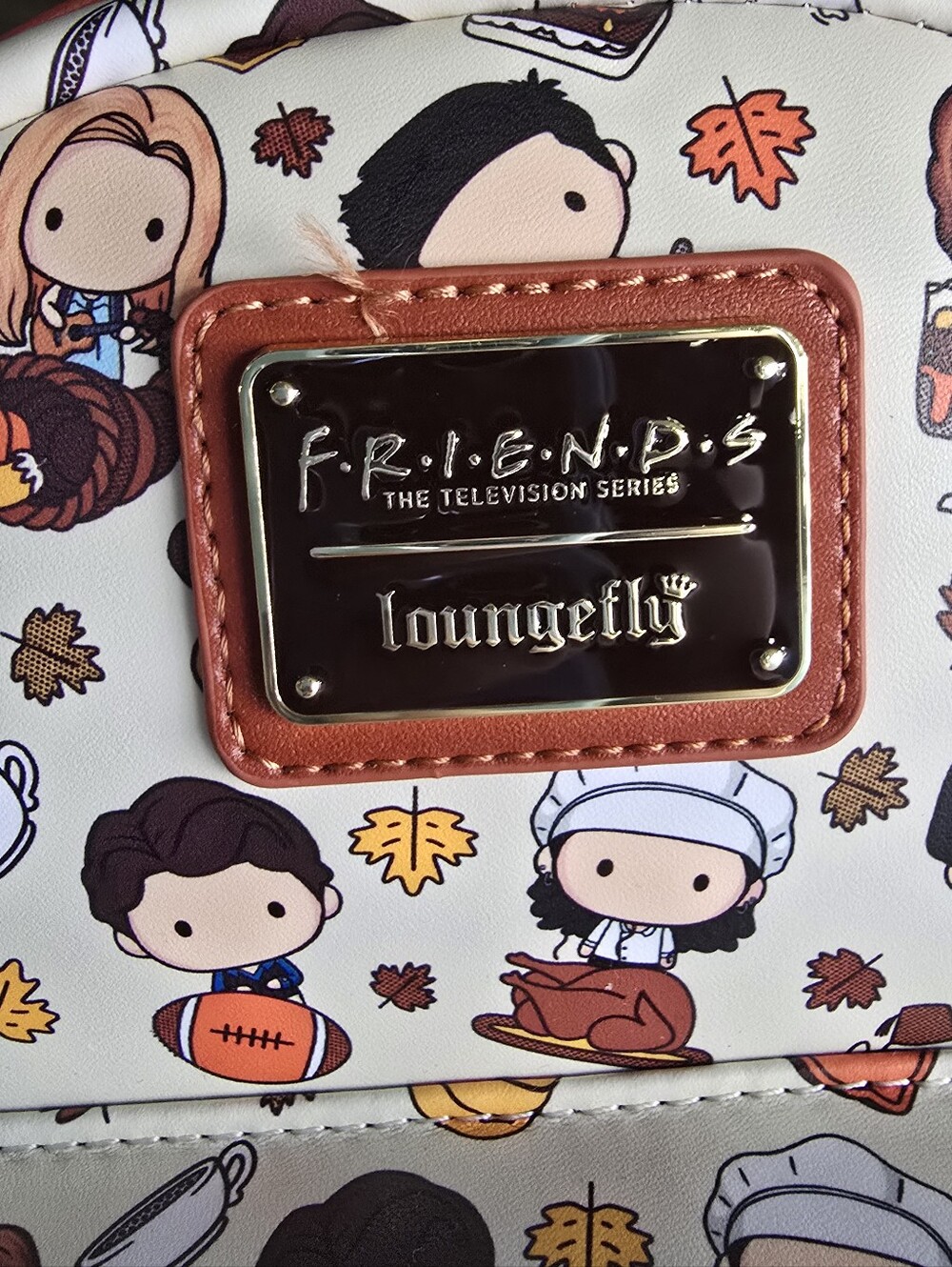 Loungefly Beige & Brown Friends Mini Backpack - FRIENDSGIVING - Picture 2 of 4